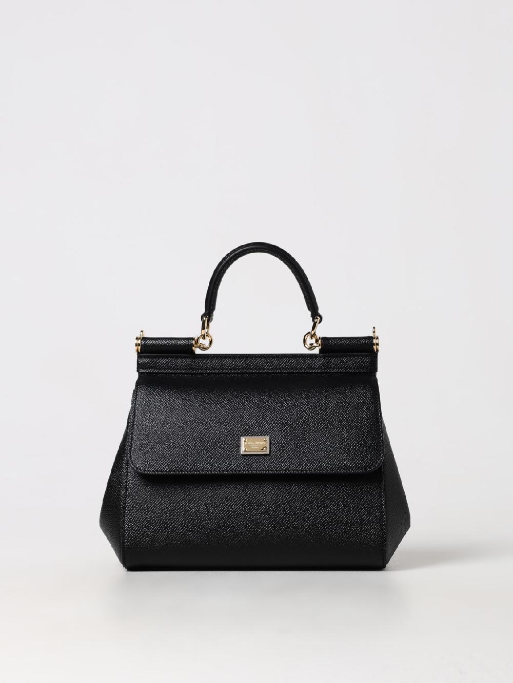 Giglio Borsa Sicily Dolce & Gabbana in pelle a micro grana