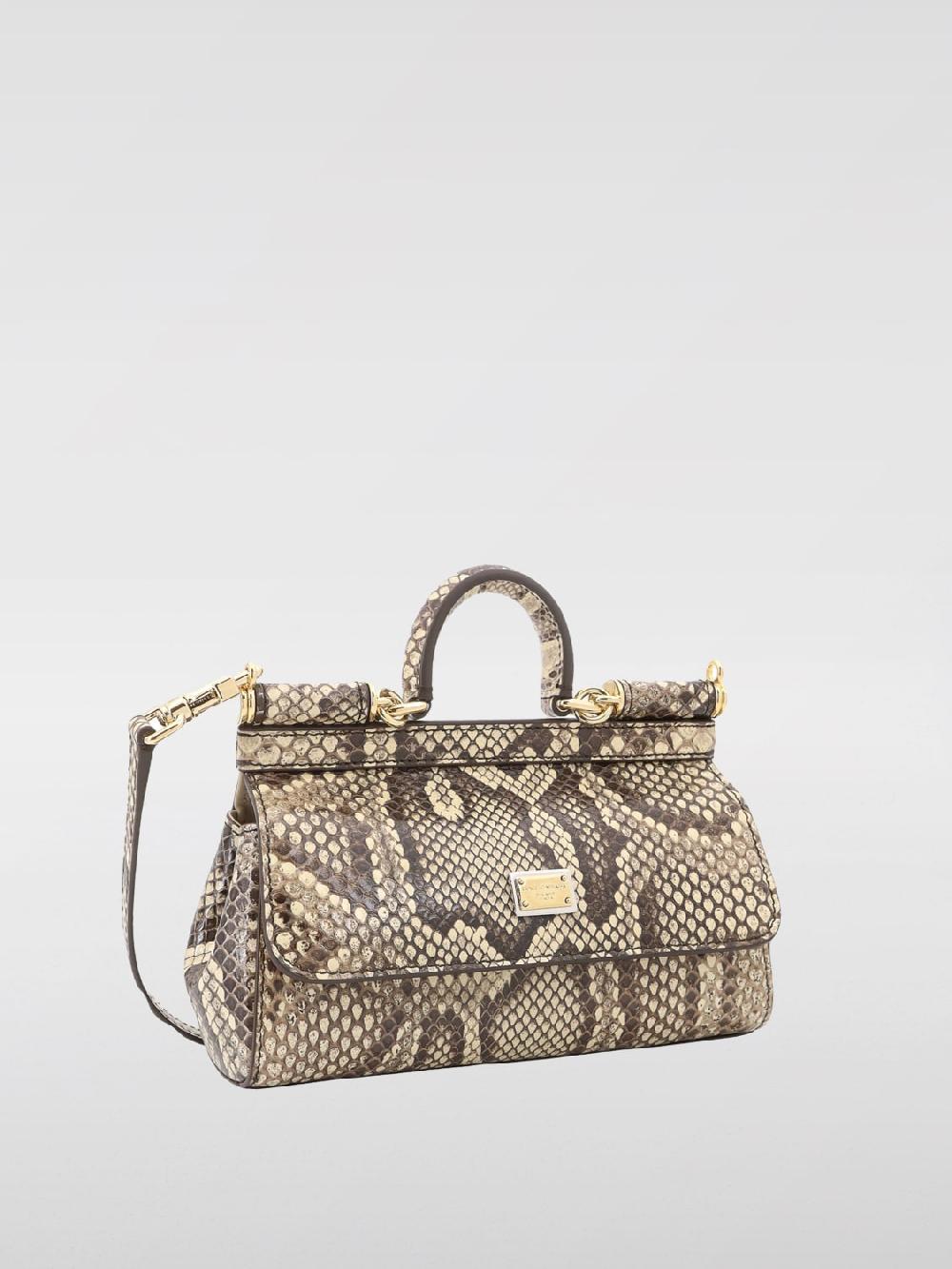 Giglio Borsa Sicily Dolce & Gabbana In Pelle Stampa Pitone