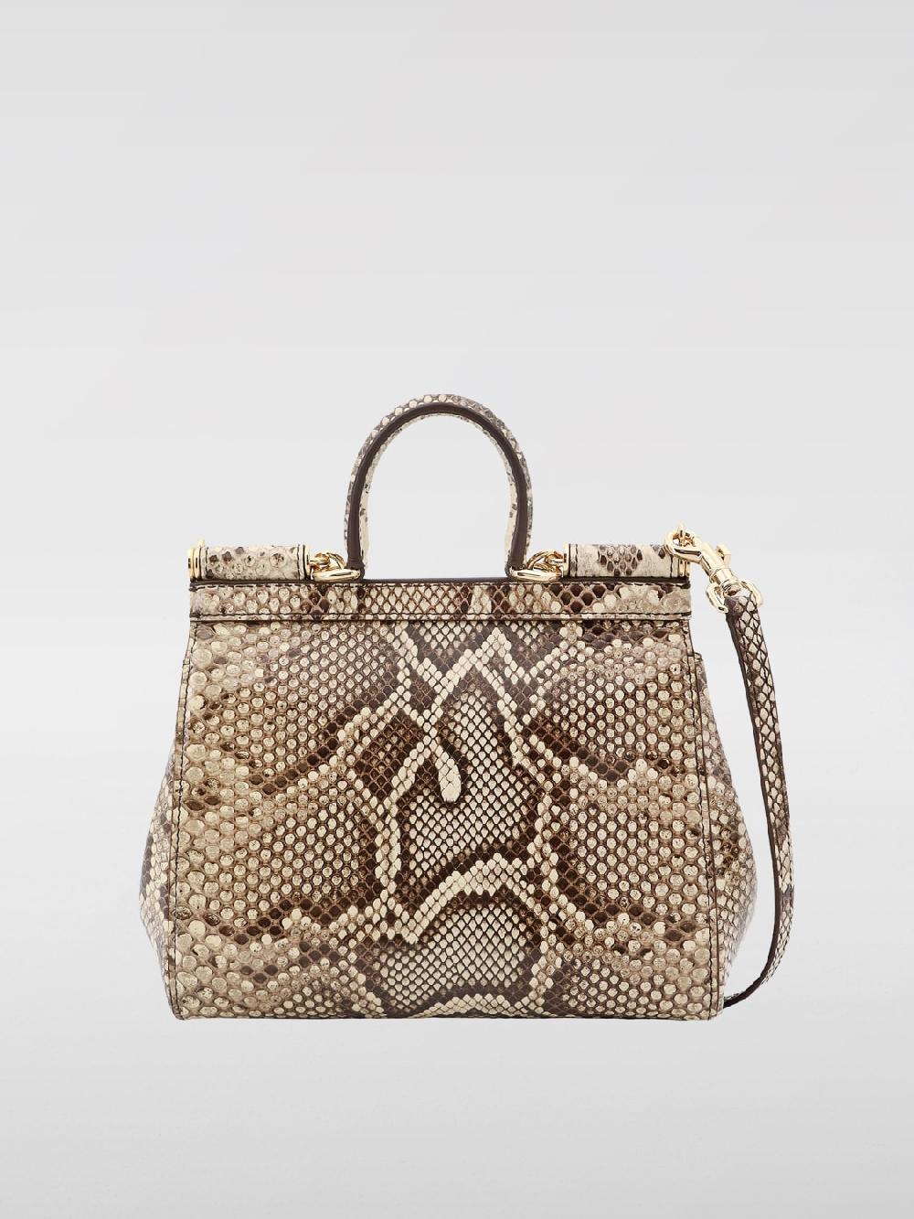Giglio Borsa Sicily Dolce & Gabbana In Pelle Stampa Pitone