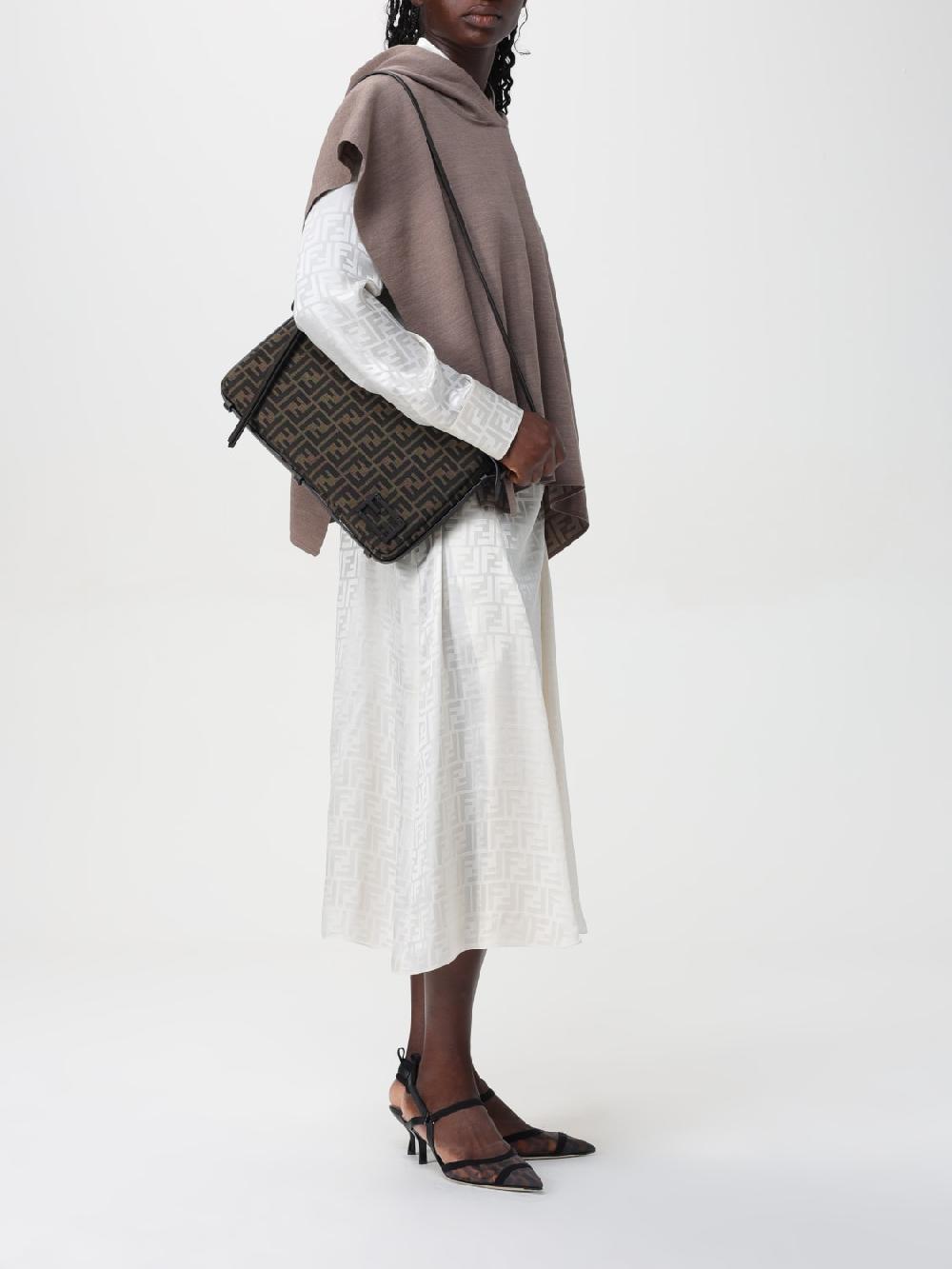 Giglio Borsa Simply Fendi In Tessuto Con Monogram FF Jacquard