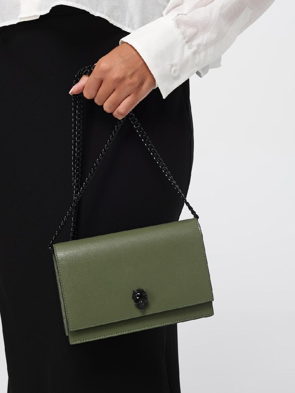 Giglio Borsa Skull Alexander McQueen In Pelle A Grana