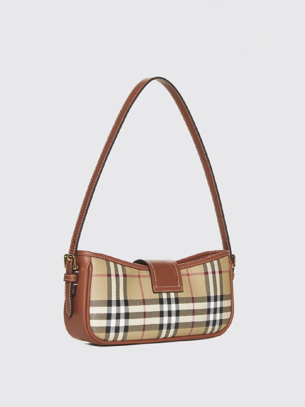 Giglio Borsa Sling Vintage Check Burberry In Cotone Spalmato E Pelle