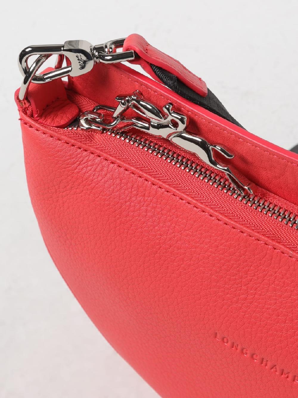 Giglio Borsa Smile S Longchamp In Pelle A Grana Con Tracolla