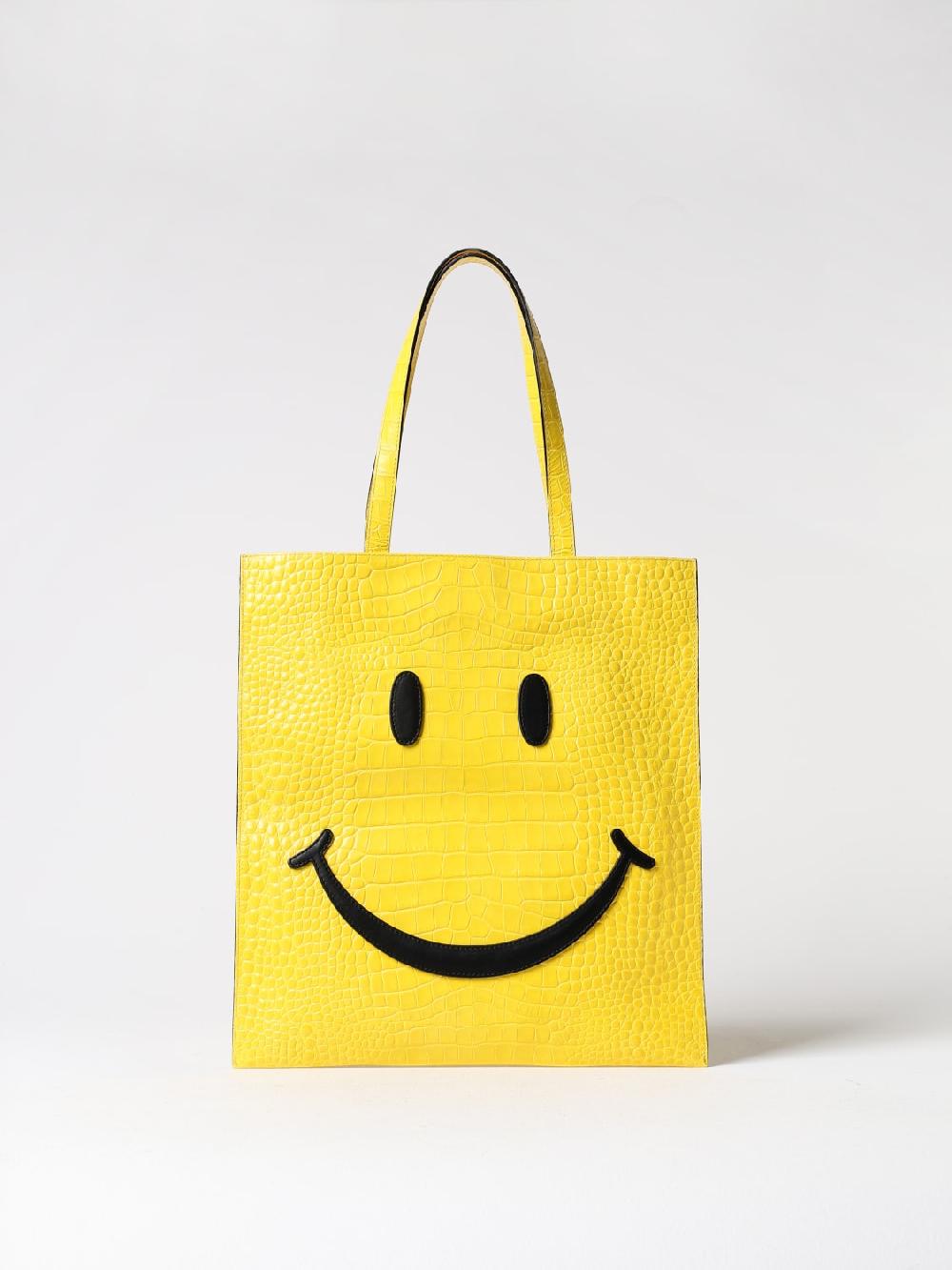 Giglio Borsa Smiley-Face Moschino Couture in pelle stampa cocco
