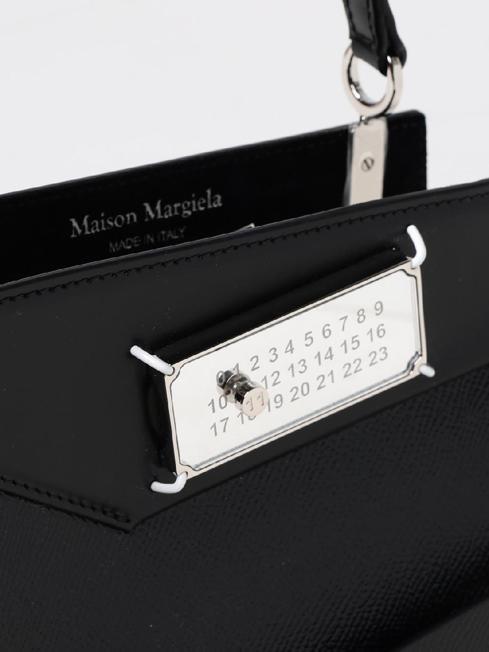 Giglio Borsa Snatched Maison Margiela In Pelle A Grana