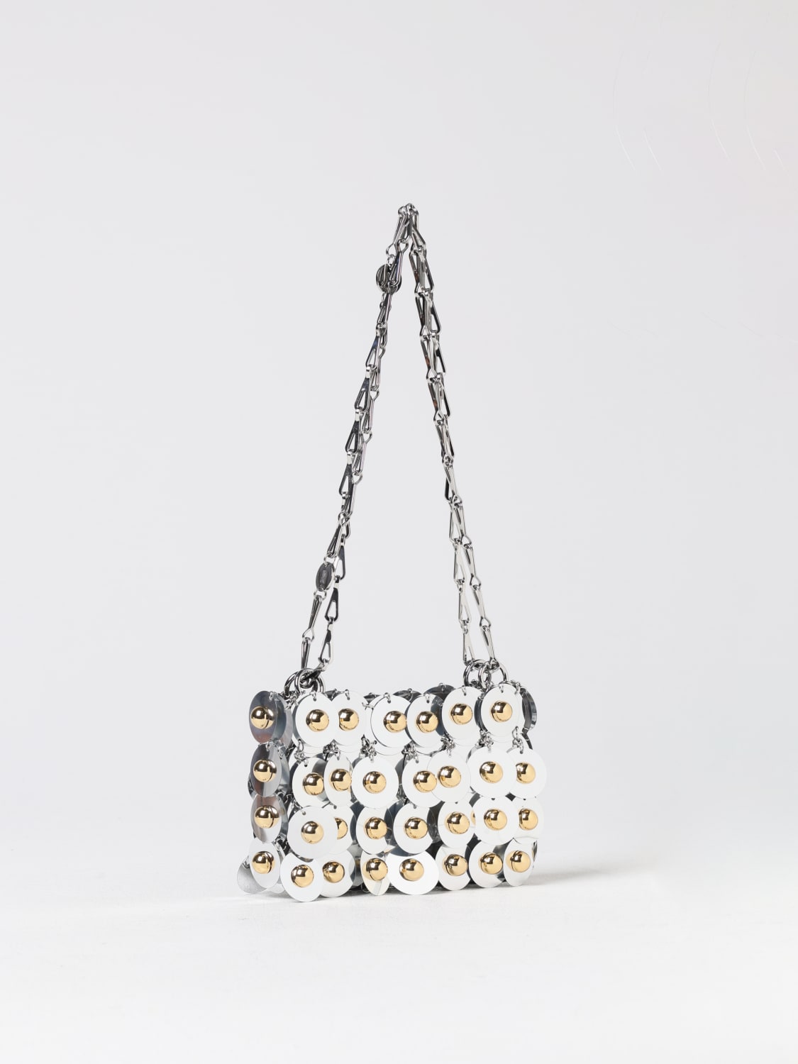 Giglio Borsa Sparkle Mini Rabanne In Paillettes Ricamate Con Maglie Metalliche