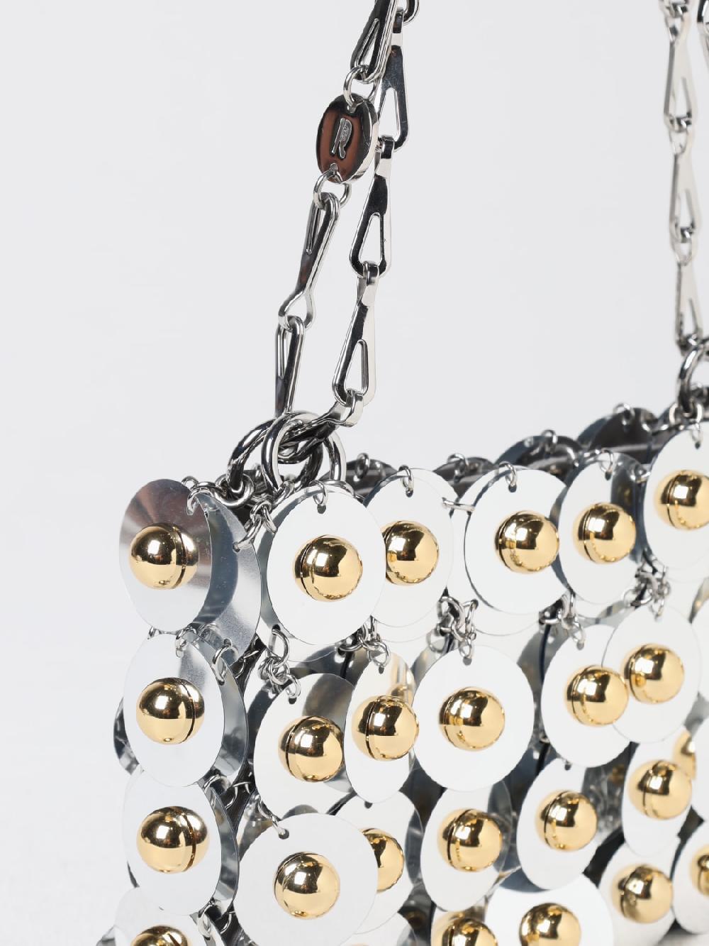 Giglio Borsa Sparkle Mini Rabanne In Paillettes Ricamate Con Maglie Metalliche