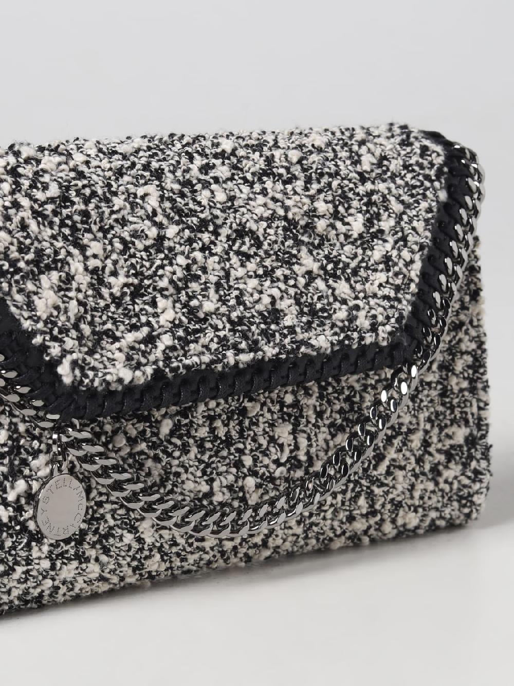 Giglio Borsa Stella McCartney In Tessuto Bouclé Con Maglia Chain