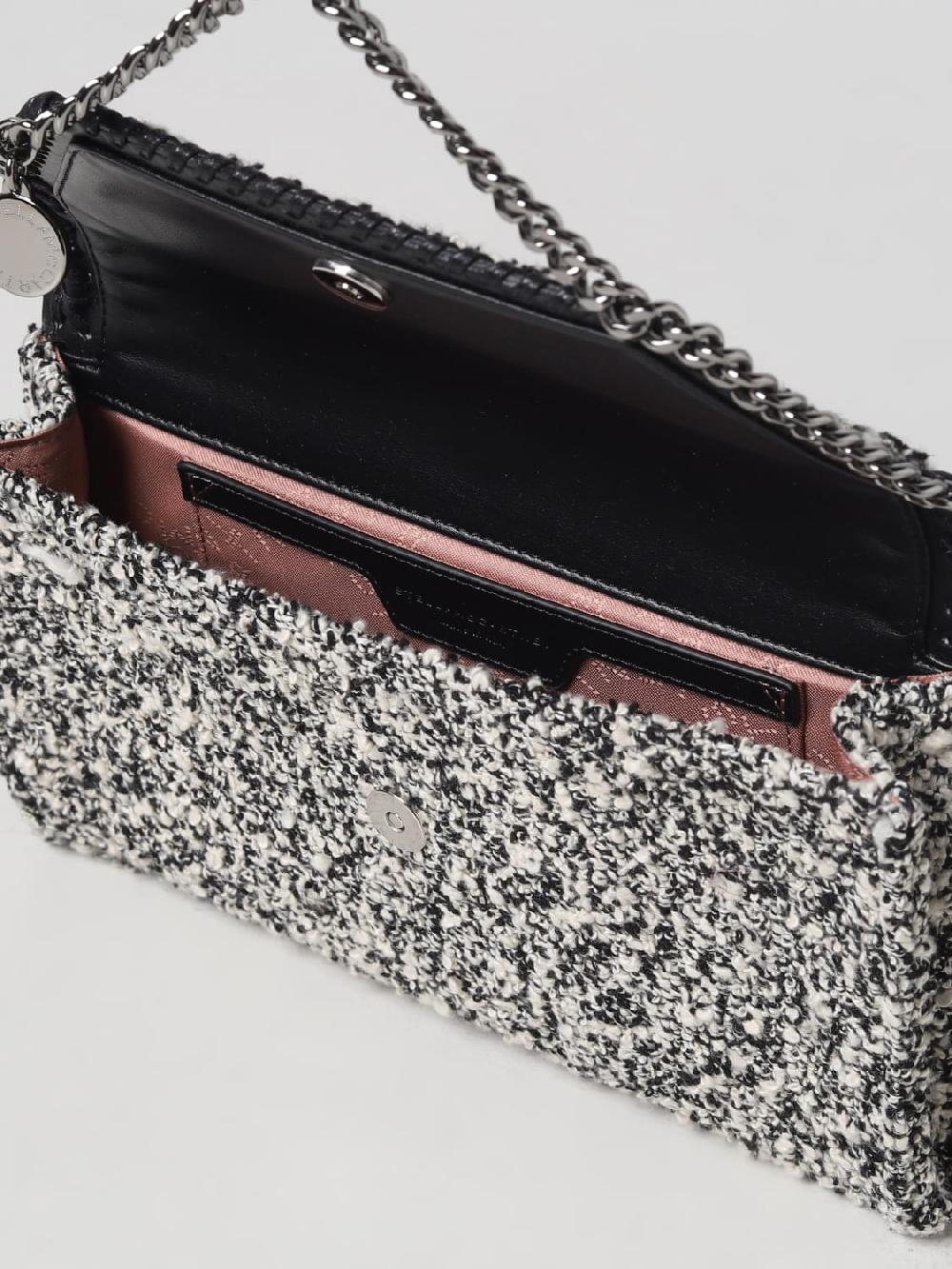 Giglio Borsa Stella McCartney In Tessuto Bouclé Con Maglia Chain