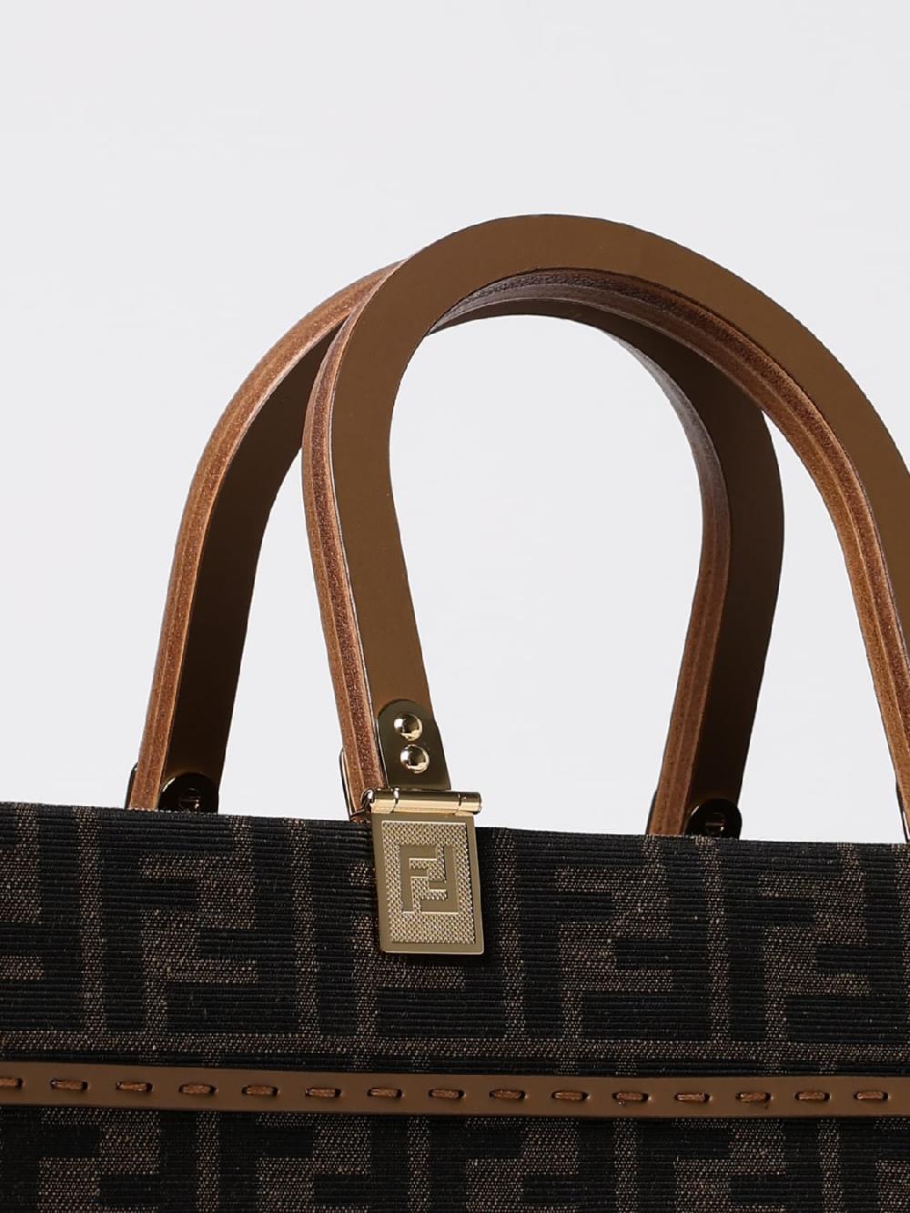 Giglio Borsa Sunshine Fendi In Tessuto Con Monogram FF Jacquard