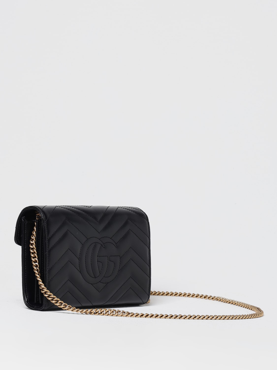 Giglio Borsa Super Mini GG Marmont Gucci In Pelle Matelassé Chevron