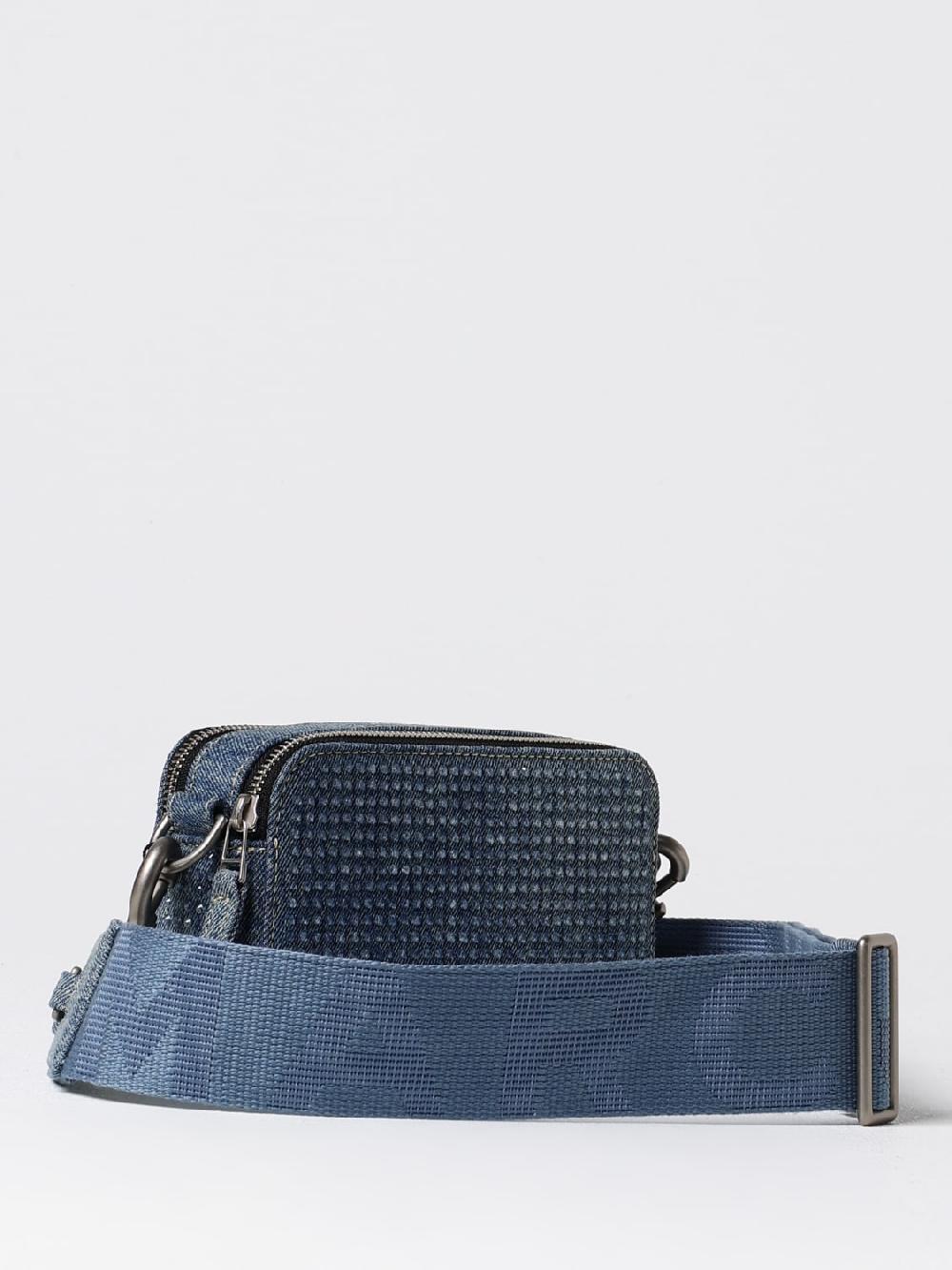 Giglio Borsa The Crystal Denim Snapshot Marc Jacobs In Denim Con Strass All Over