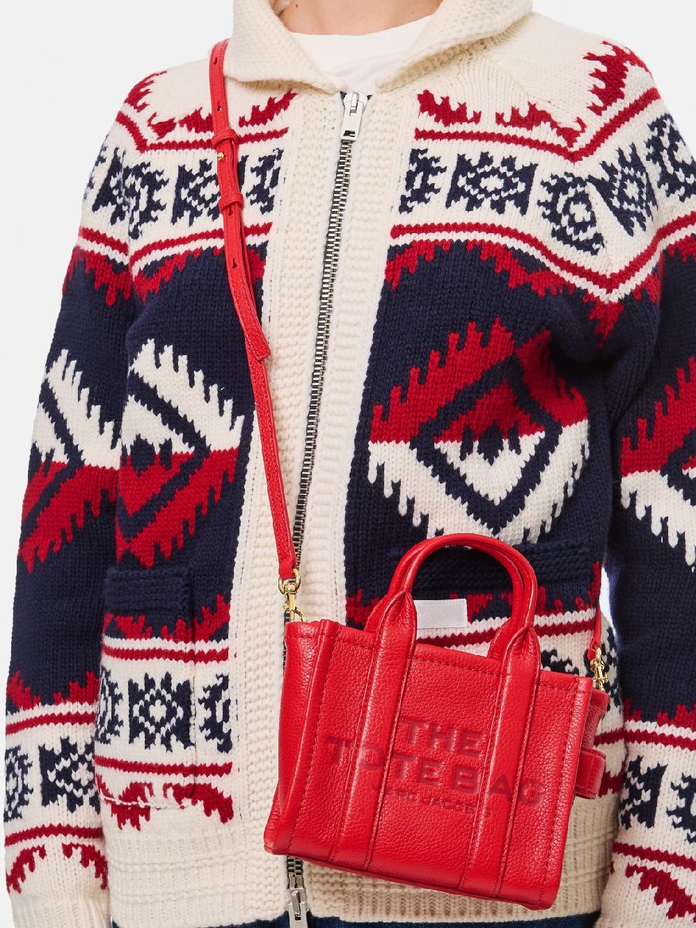 Giglio Borsa The Leather Crossbody Tote Marc Jacobs In Pelle A Grana