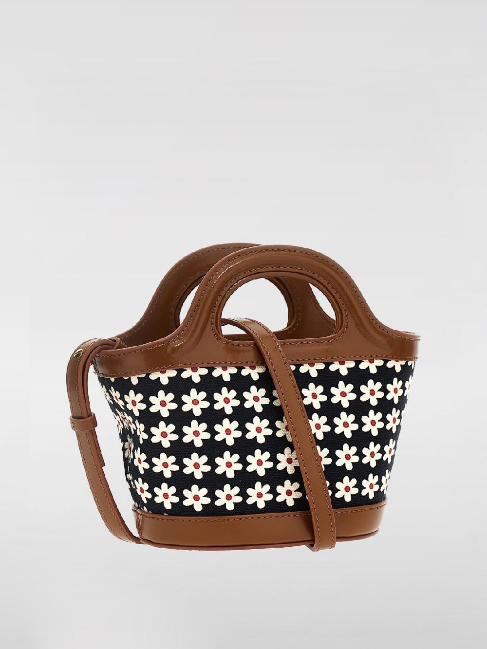 Giglio Borsa Tropicalia Marni In Canvas Stampata E Pelle