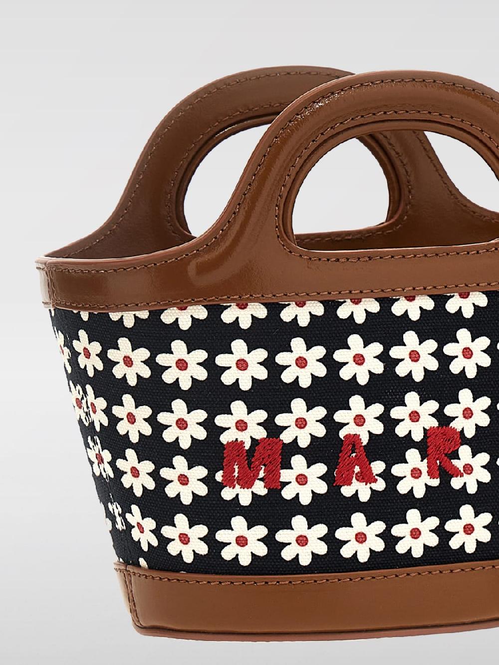Giglio Borsa Tropicalia Marni In Canvas Stampata E Pelle