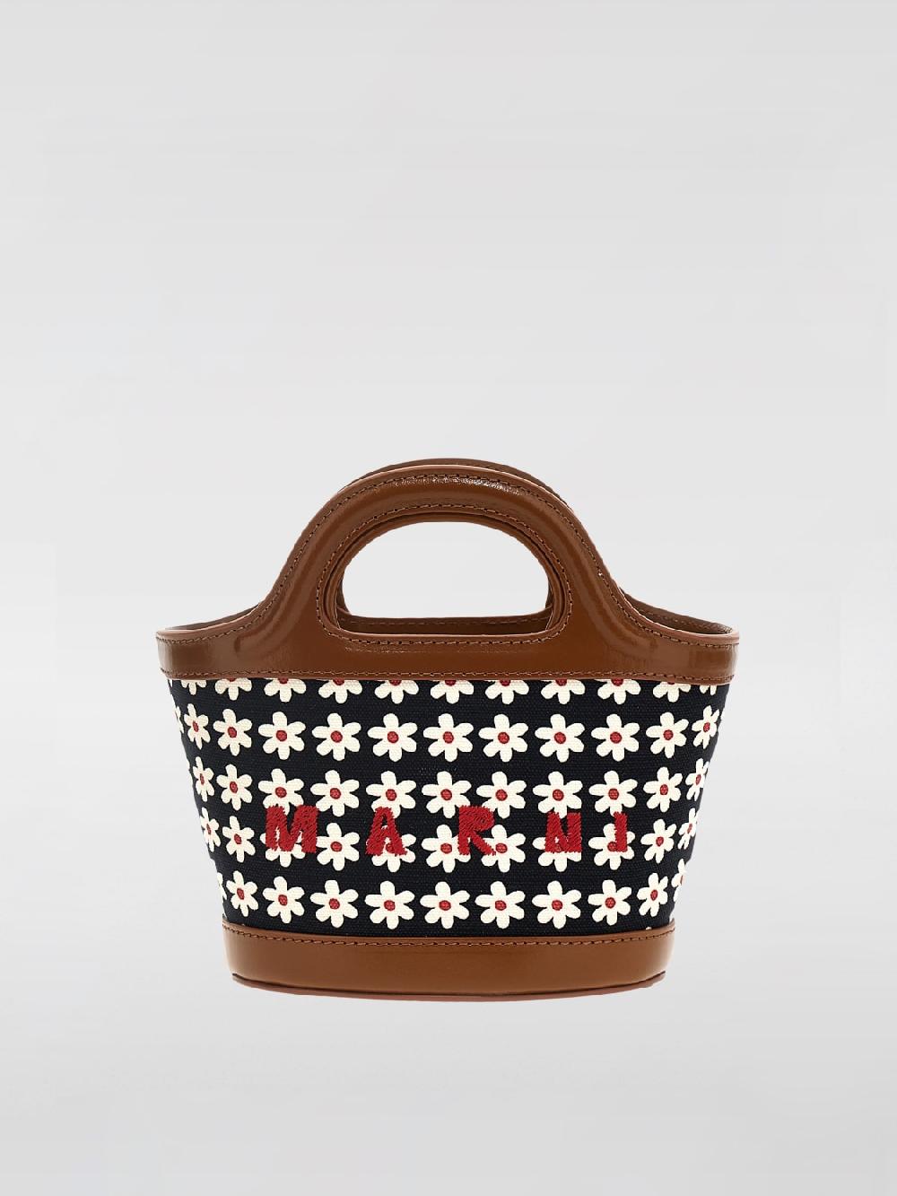 Giglio Borsa Tropicalia Marni in canvas stampata e pelle
