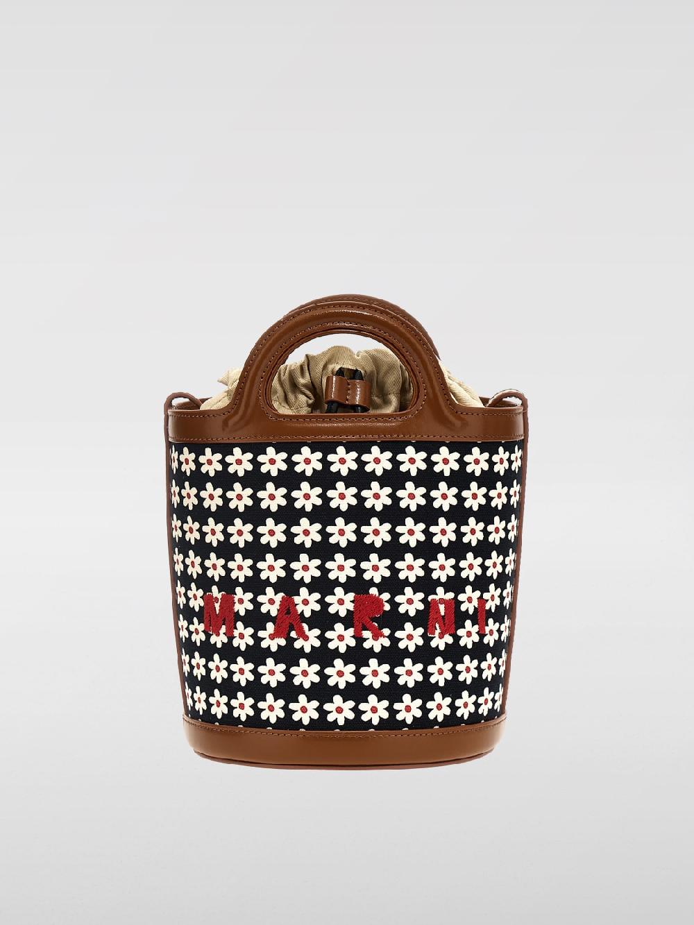 Giglio Borsa Tropicalia Marni in canvas stampata e pelle