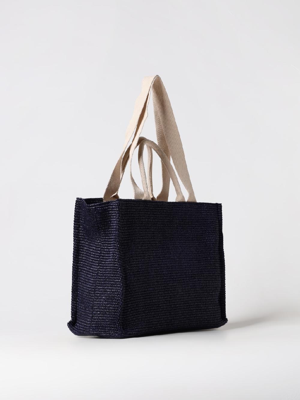 Giglio Borsa Tropicalia Marni In Rafia Intrecciata E Canvas