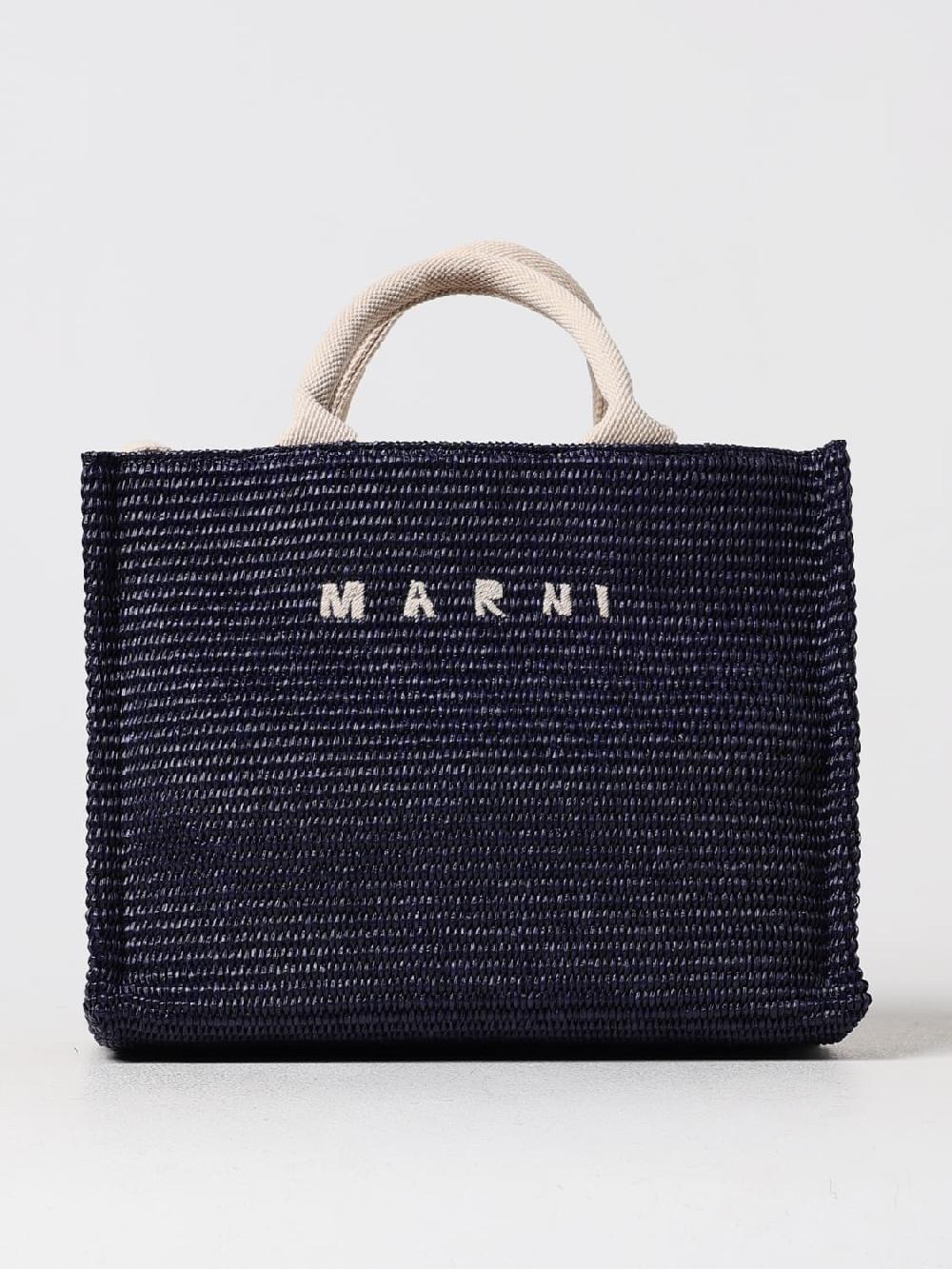 Giglio Borsa Tropicalia Marni in rafia intrecciata e canvas