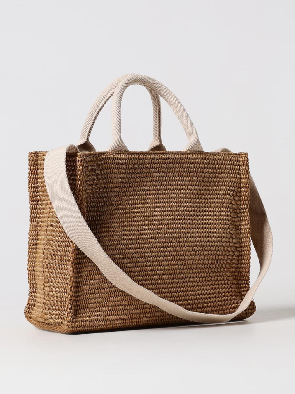 Giglio Borsa Tropicalia Marni In Rafia Intrecciata E Canvas