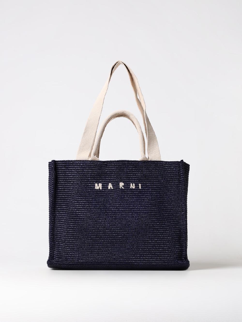 Giglio Borsa Tropicalia Marni in rafia intrecciata e canvas