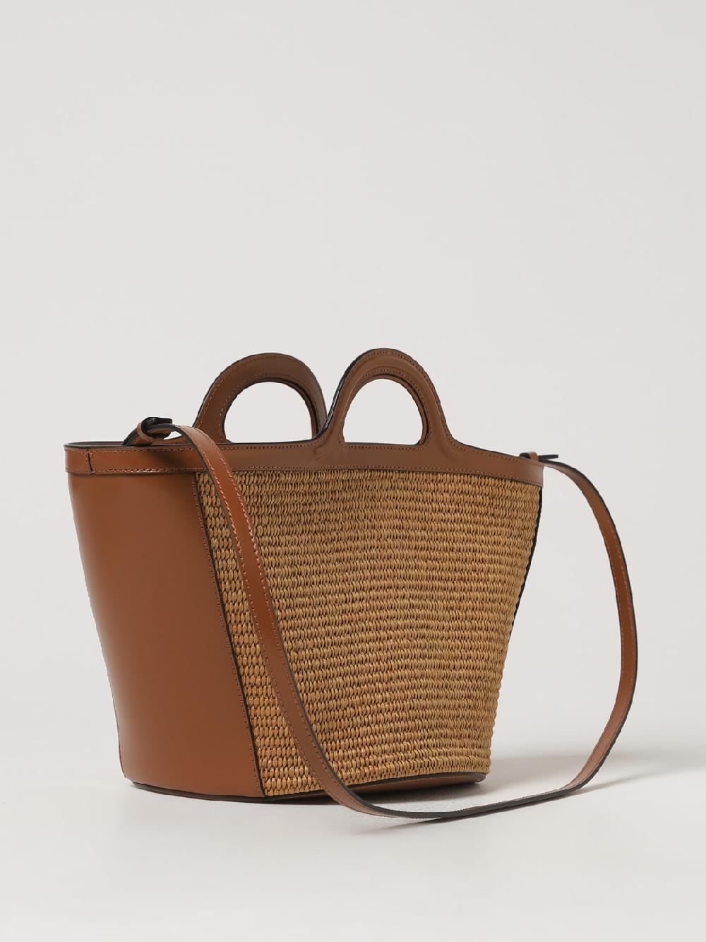 Giglio Borsa Tropicalia Small Marni In Pelle E Rafia