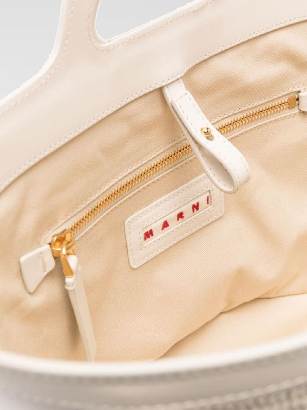 Giglio Borsa Tropicalia Small Marni In Pelle E Rafia