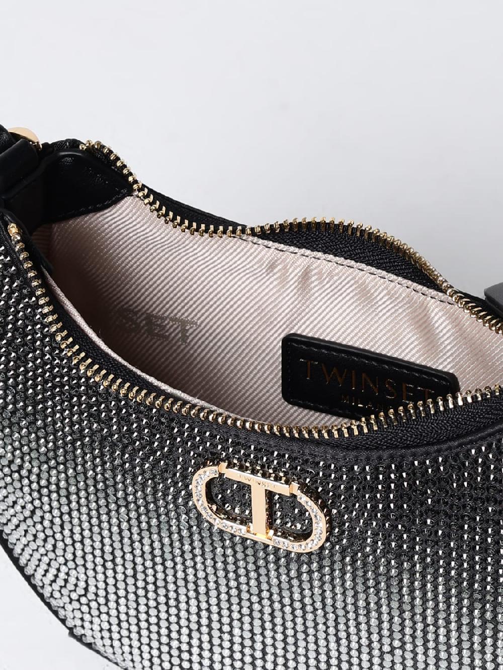 Giglio Borsa Twinset In Tessuto Con Strass All Over