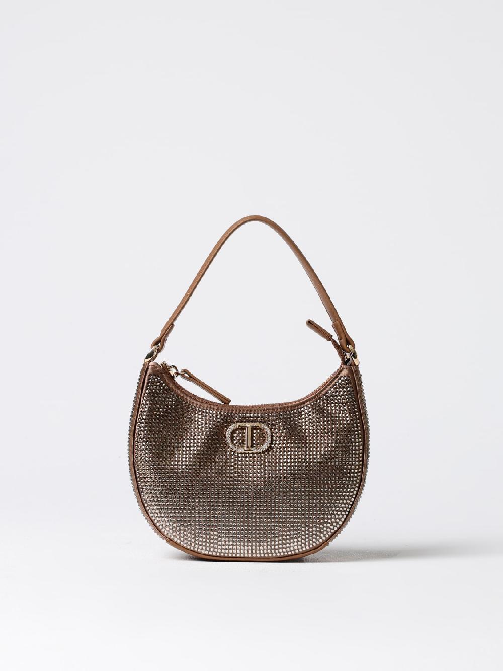 Giglio Borsa Twinset in tessuto con strass all over