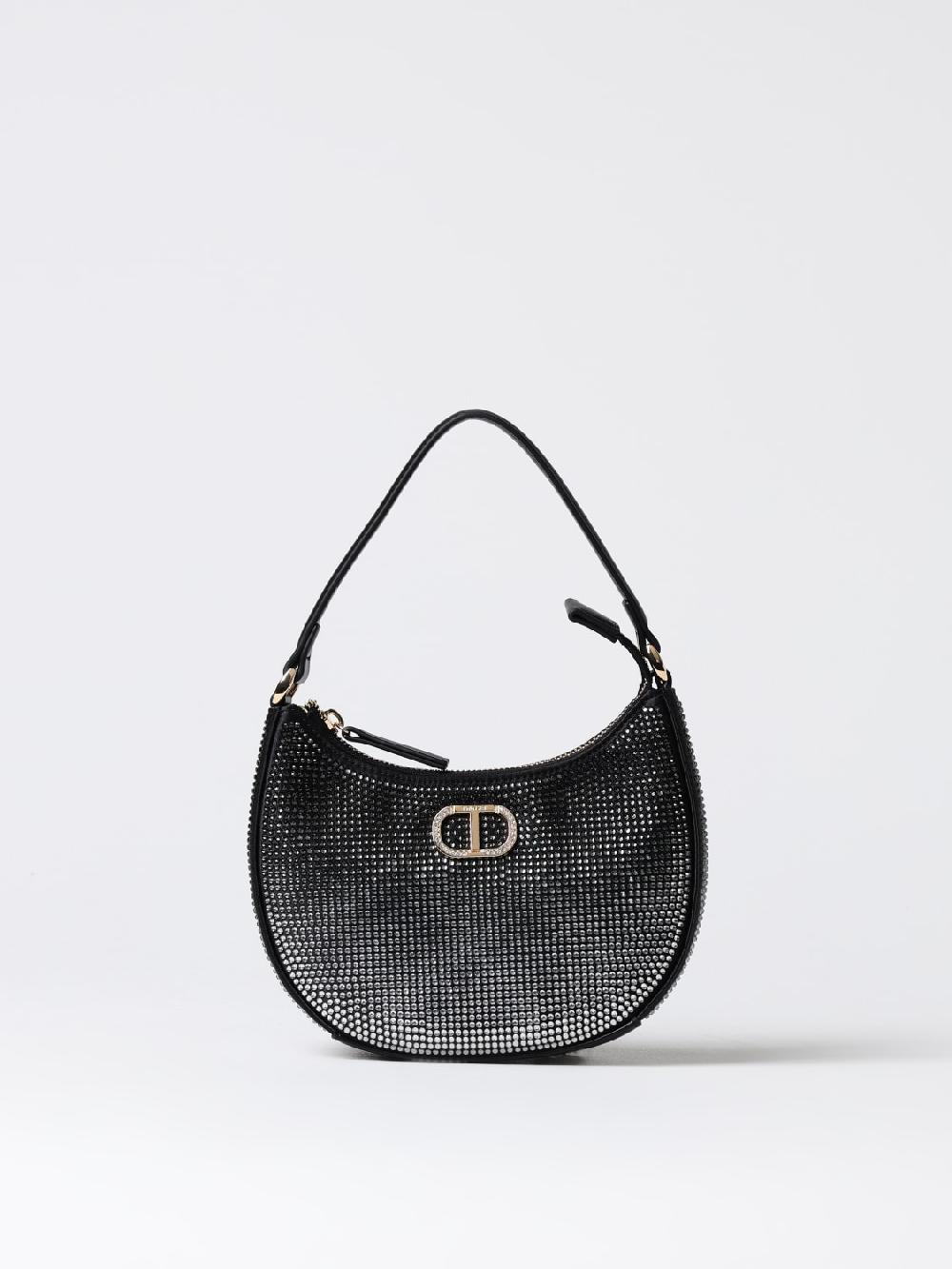 Giglio Borsa Twinset in tessuto con strass all over