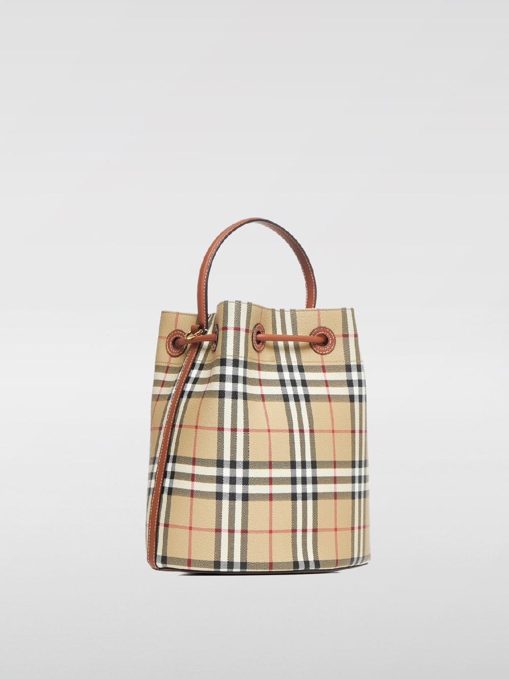 Giglio Borsa Vintage Check Burberry In Cotone Spalmato