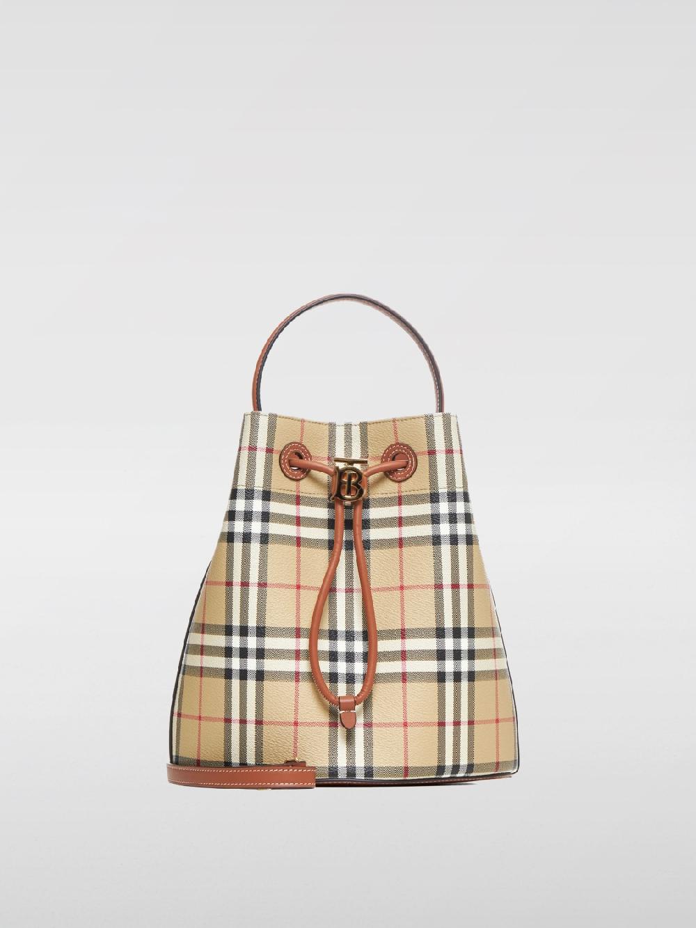 Giglio Borsa Vintage Check Burberry in cotone spalmato