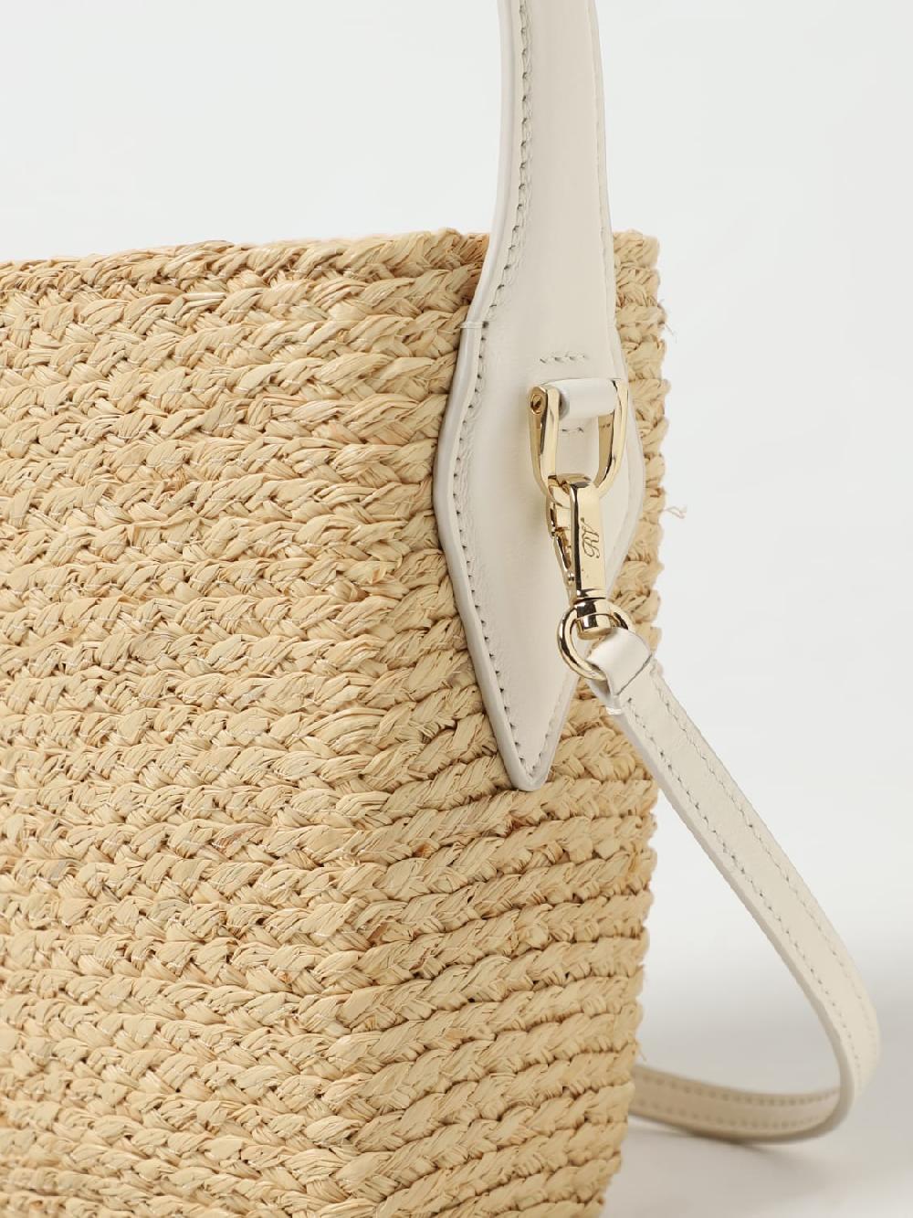 Giglio Borsa Viv' Skate Roger Vivier In Rafia Con Applicazione