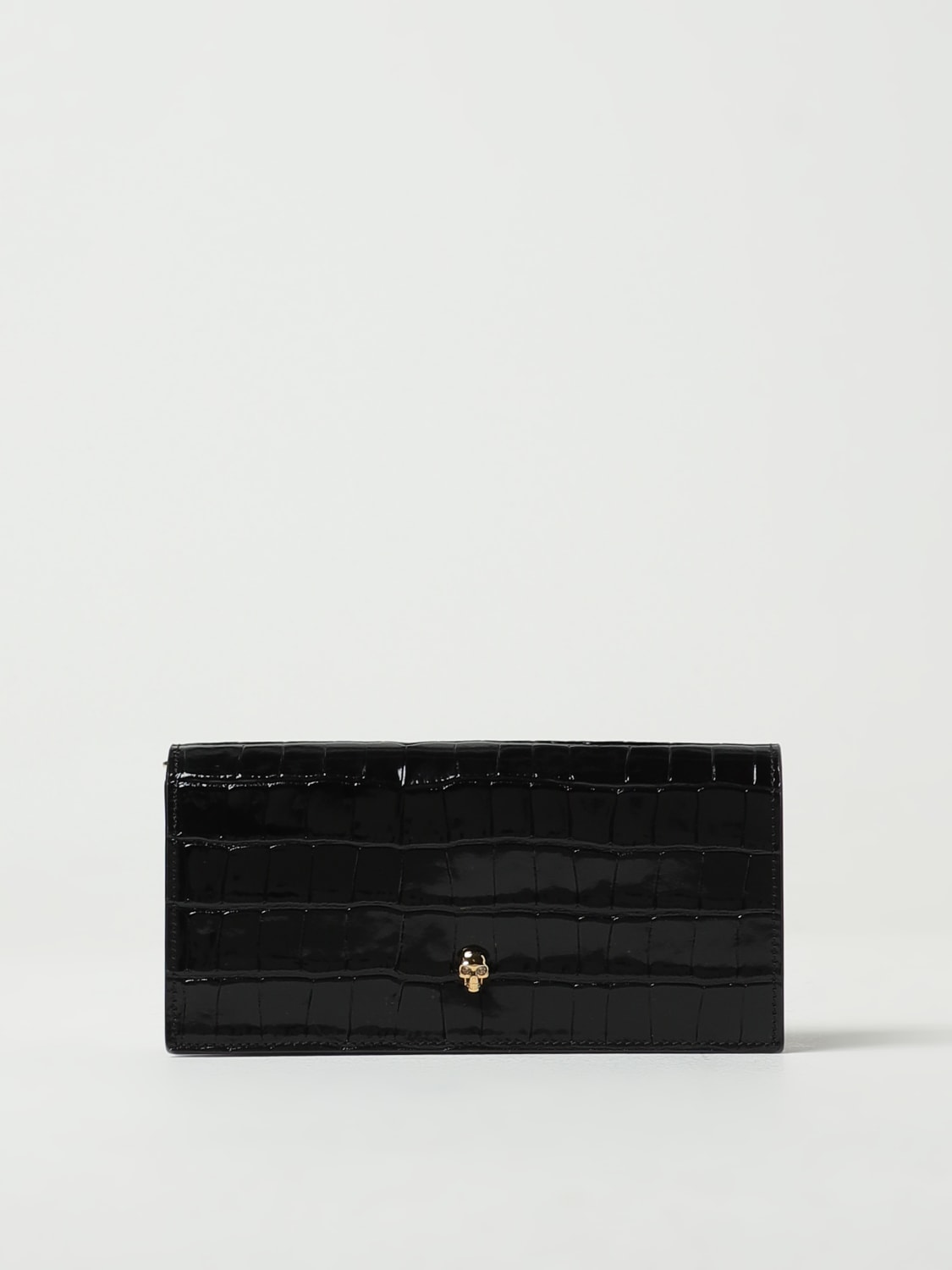 Giglio Borsa wallet Alexander McQueen in pelle spazzolata stampa cocco