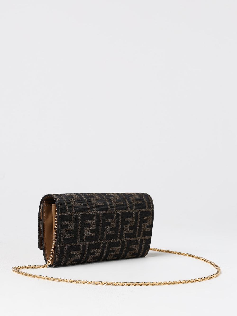 Giglio Borsa Wallet Baguette Fendi In Tessuto Jacquard