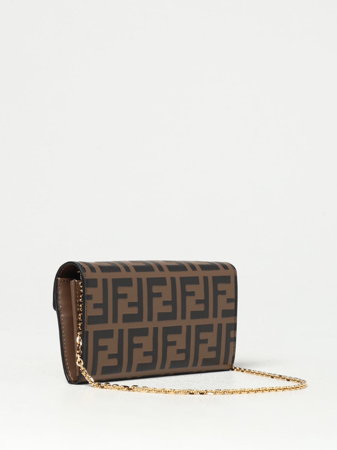 Giglio Borsa Wallet Diamonds Fendi In Pelle Con FF All Over