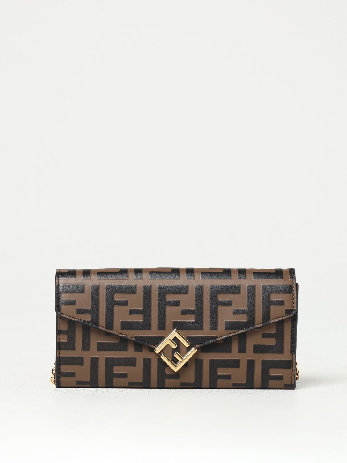 Giglio Borsa wallet Diamonds Fendi in pelle con FF all over