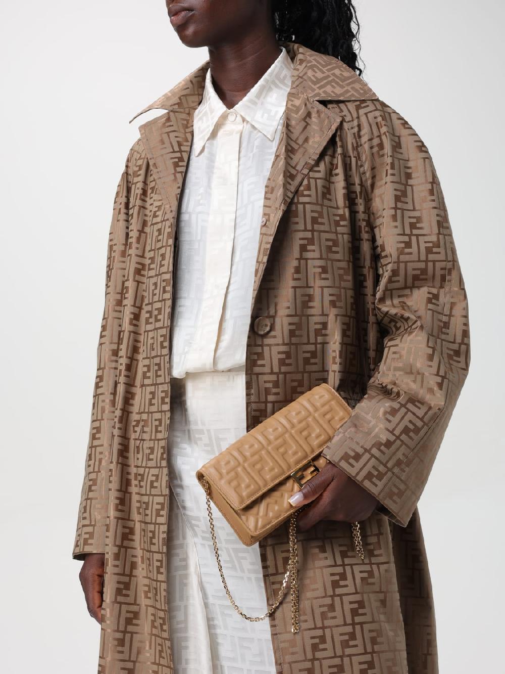 Giglio Borsa Wallet Fendi In Nappa Con Monogram FF All Over