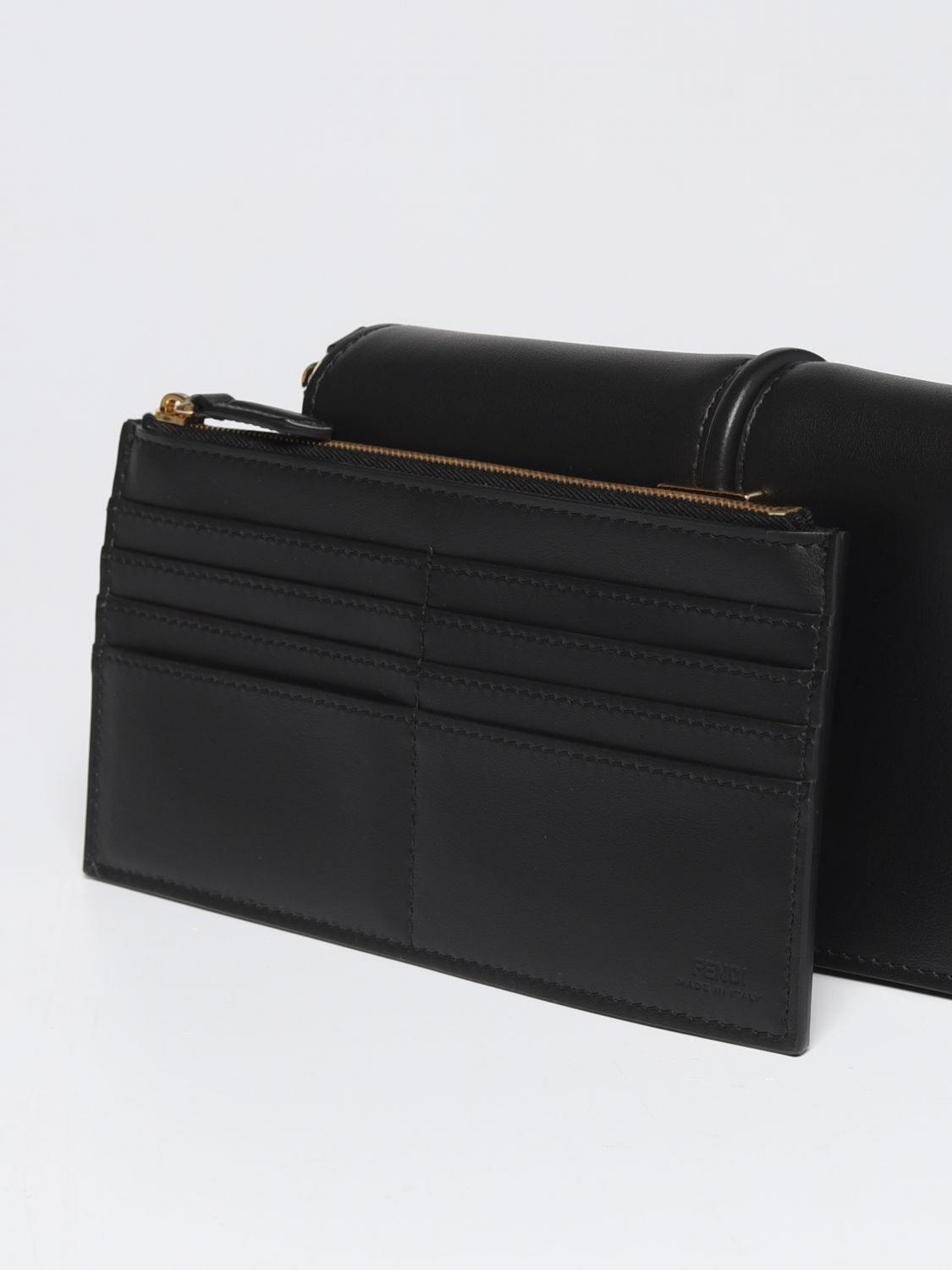 Giglio Borsa Wallet Fendigraphy Fendi In Pelle Con Lettering Applicato