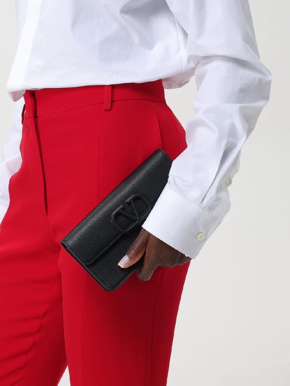 Giglio Borsa Wallet Locò Valentino Garavani In Pelle A Grana