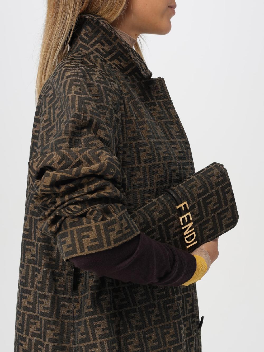 Giglio Borsa Wallet On Chain Fendigraphy Fendi In Tessuto Jacquard