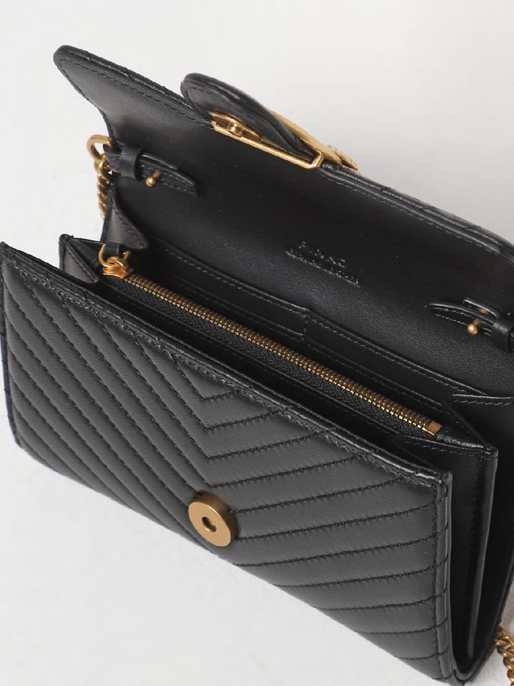 Giglio Borsa Wallet Pinko In Nappa Matelassè Chevron