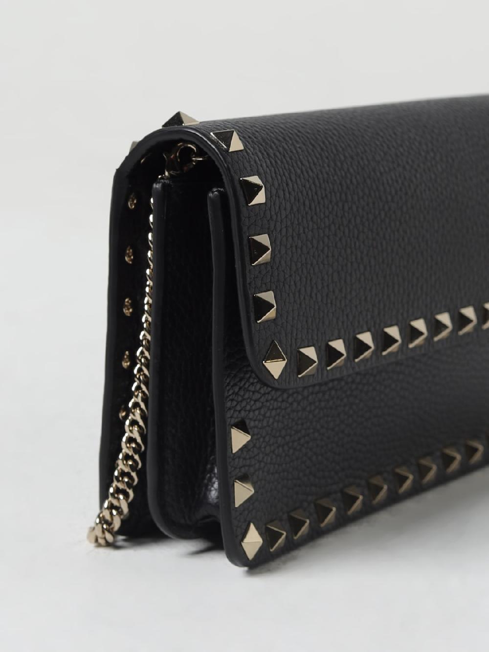 Giglio Borsa Wallet Rockstud Valentino Garavani In Pelle A Grana