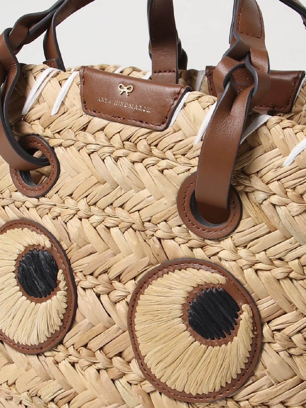 Giglio Borse Eyes Anya Hindmarch In Rafia Con Ricami