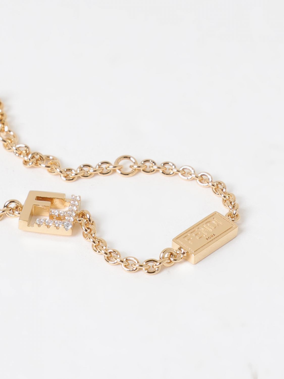 Giglio Bracciale Forever Fendi In Ottone Con Strass