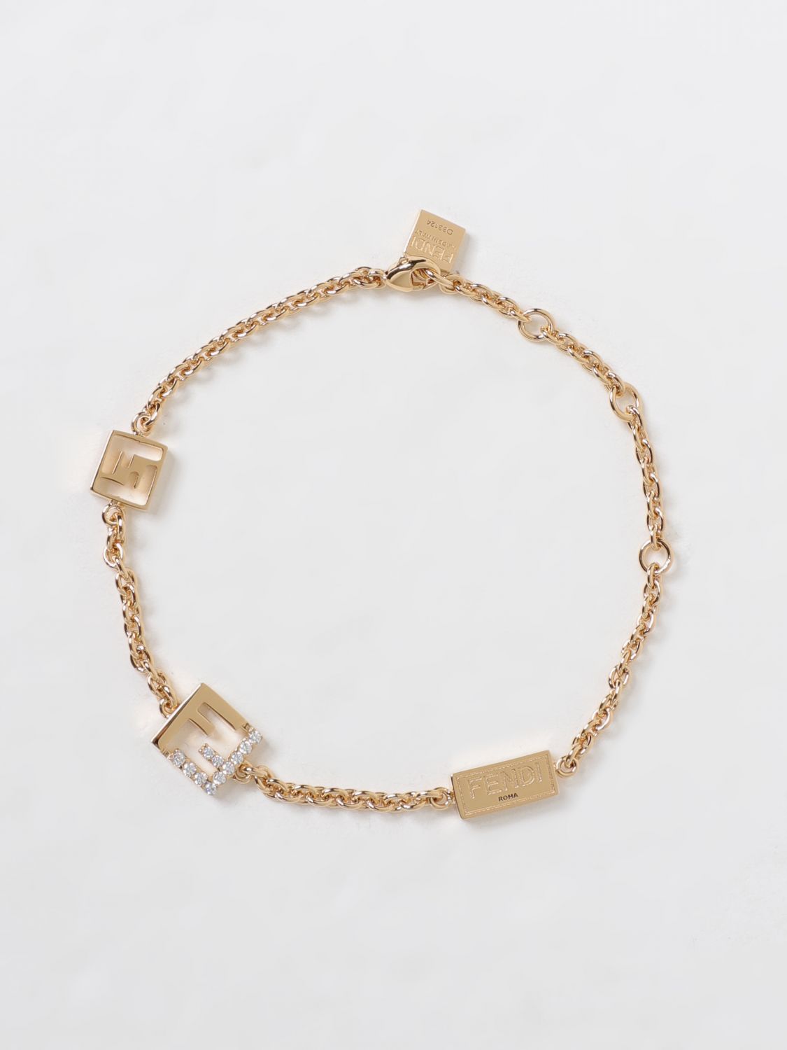 Giglio Bracciale Forever Fendi in ottone con strass