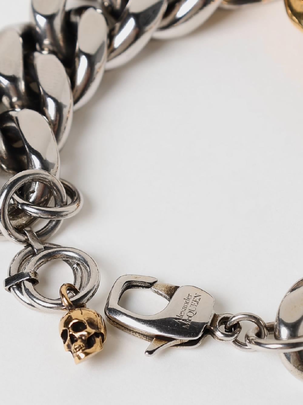 Giglio Bracciale In Metallo Bicolore Alexander McQueen