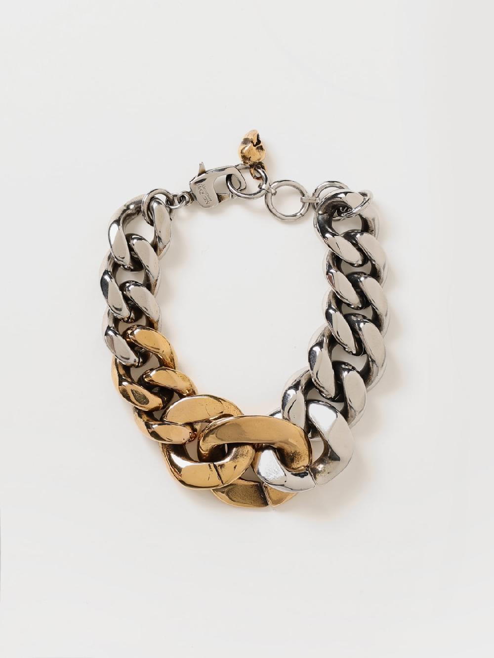 Giglio Bracciale in metallo bicolore Alexander McQueen