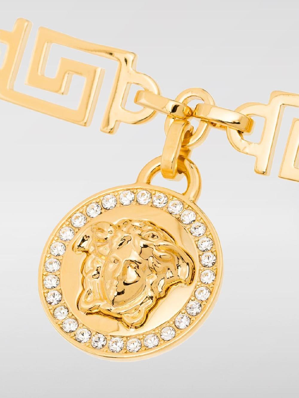 Giglio Bracciale Medusa Versace In Ottone Con Strass