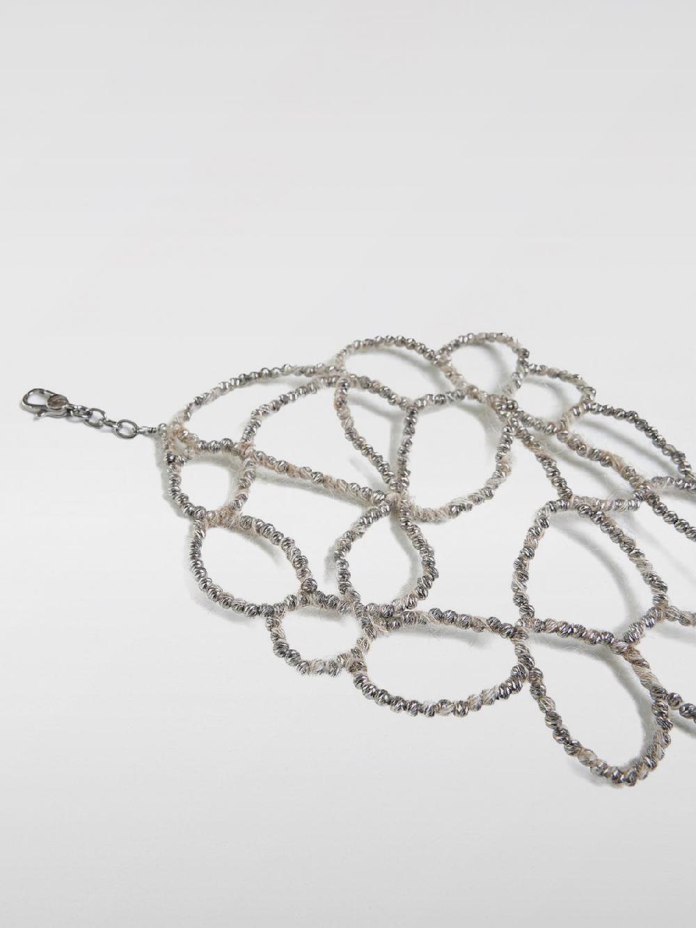 Giglio Bracciale Ramage Brunello Cucinelli In Argento E Lana Mohair